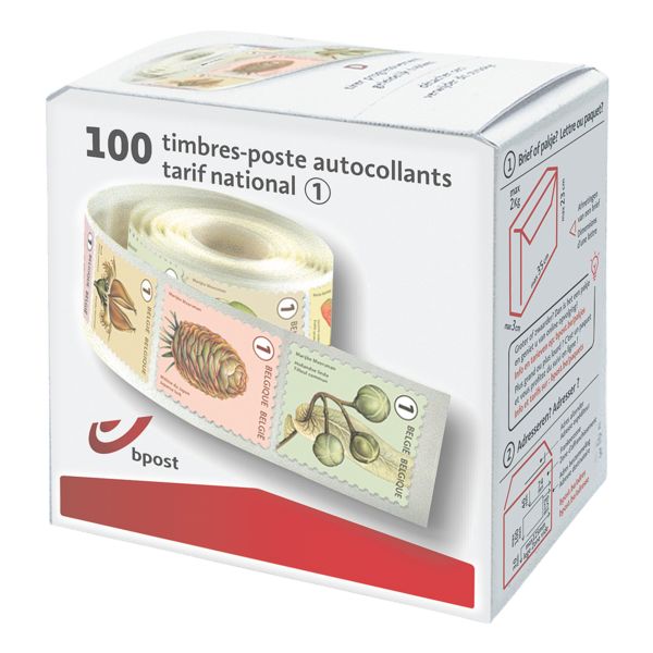 bpost Bo�te de 100 timbres, tarif 1 : national non prior (fruit mix)