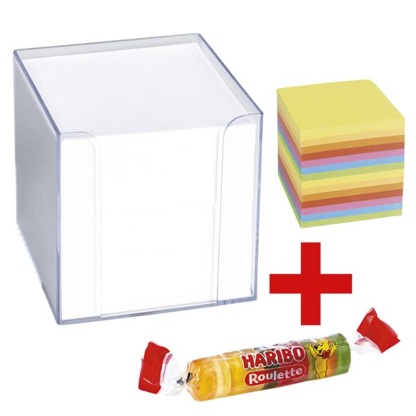 K�nig & Ebhardt Bloc cube avec feuillets de rechange pour bloc cube K&E et bonbons g�lifi�s � Roulette � 25 g