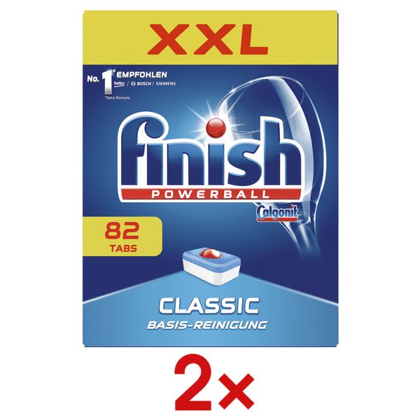 finish 2x paquet de 82 tablettes pour lave-vaisselles � Classic XXL �